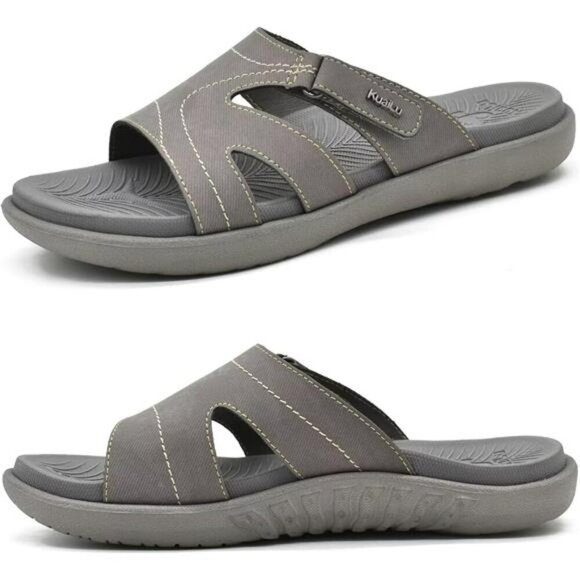 Womens Orthotic Slides Sandals Arch Support Slip On Yoga Mat Cushion Comfort - Picture 1 of 7